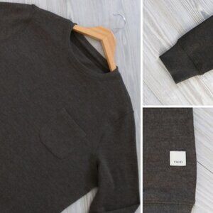 Vuori Jeffreys Sweatshirt Men's Small Brown Preppy Performance Crewneck Pullover